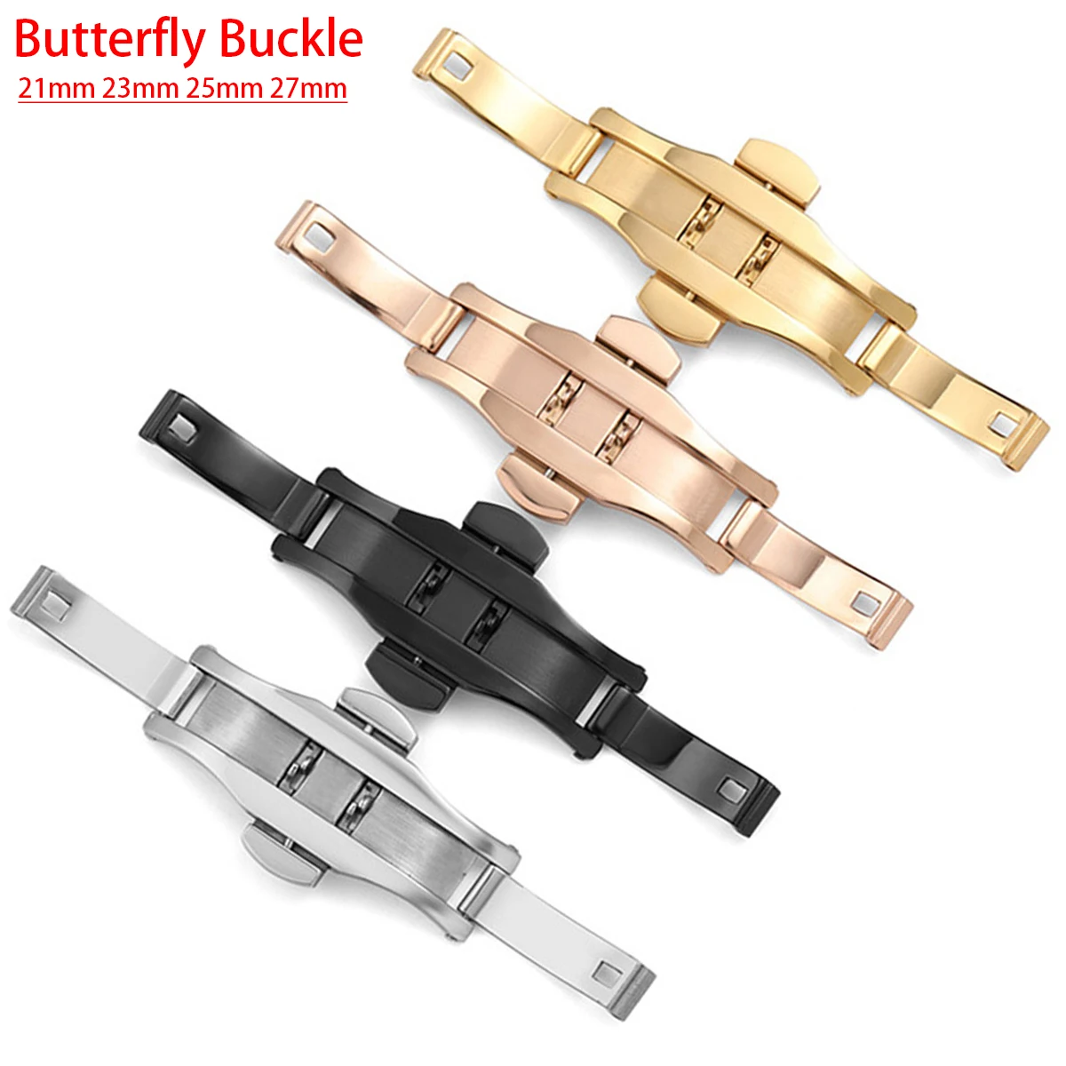 Butterfly Clasp Deployant - Stainless Steel Butterfly Deployment Buckle Automatic