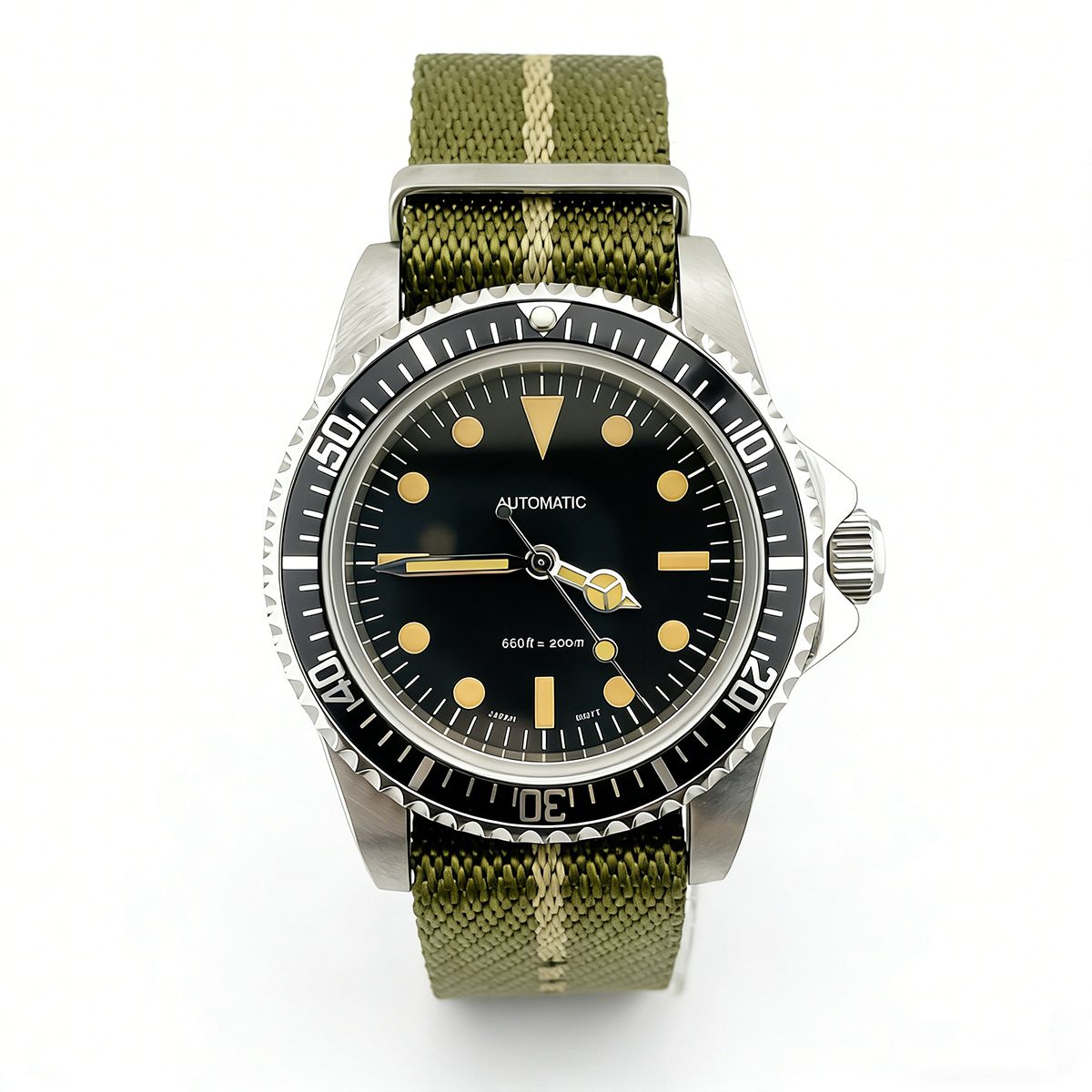 Tropic Strap Vintage - 39.5mm Diver Retro Watch Sapphire Glass