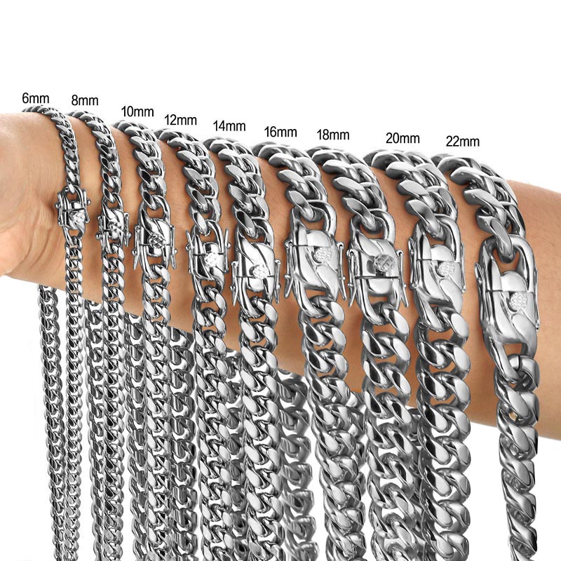 316L Stainless Steel Miami Cur - Butterfly Clasp Deployant review and price