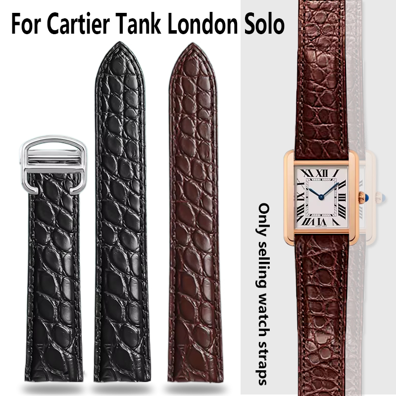 Crocodile Watchband 16 18 20 2 - Cartier Watch Tank review and price