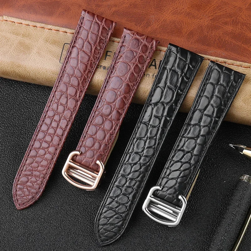 Crocodile Watchband 16 18 20 2 - Cartier Watch Tank review and price
