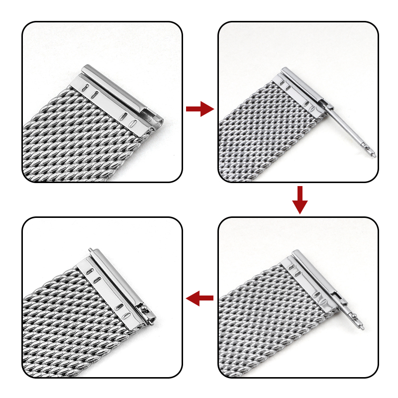 18mm 20mm 22mm 24mm Bands Univ - Mesh Strap Metal review and price