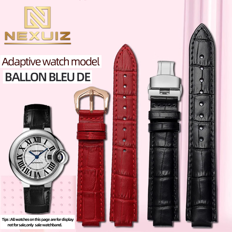 Leather Watch Band For  BALLON - Cartier Watch Ballon Bleu review and price