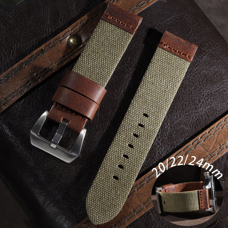 20mm 22mm 24mm Nylon Leather S - Leather Strap Quick Release review and price