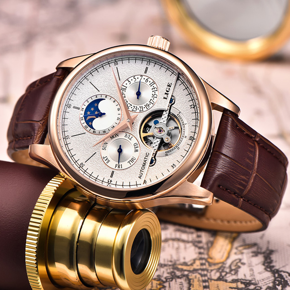 LIGE Brand Classic Mens Retro  - Seiko Watch Presage review and price