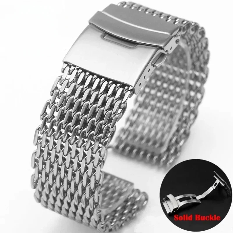 18/20/22/24mm Mesh Solid Stain - Mesh Strap Metal review and price