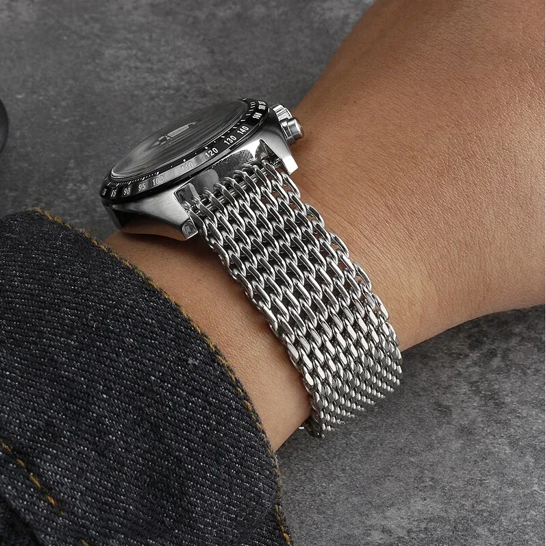 18/20/22/24mm Mesh Solid Stain - Mesh Strap Metal review and price