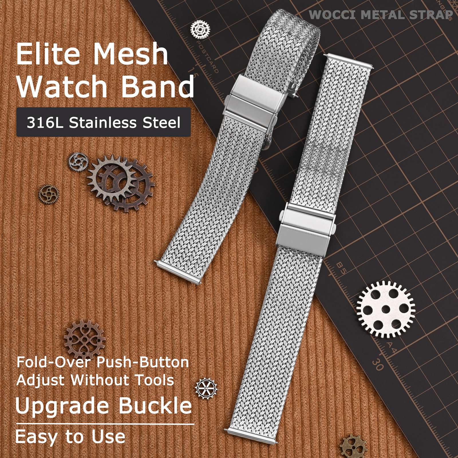 WOCCI Elite Metal Watch Band,  - Mesh Strap Metal review and price