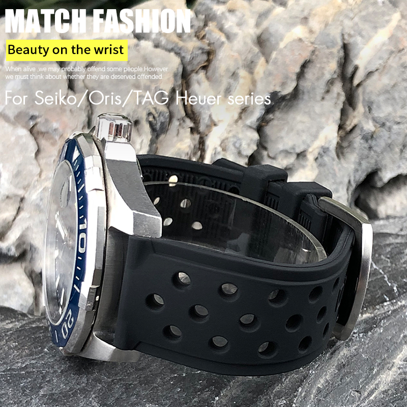 22mm 21mm 20mm Silicone Watch  - Seiko Watch 5 Sports review and price