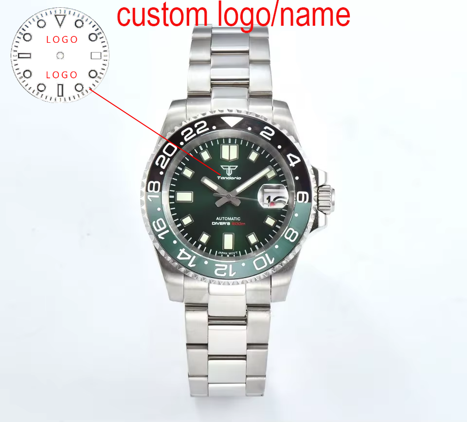Custom 40mm Green Diver Men Wa - Stainless Bracelet Diver review and price