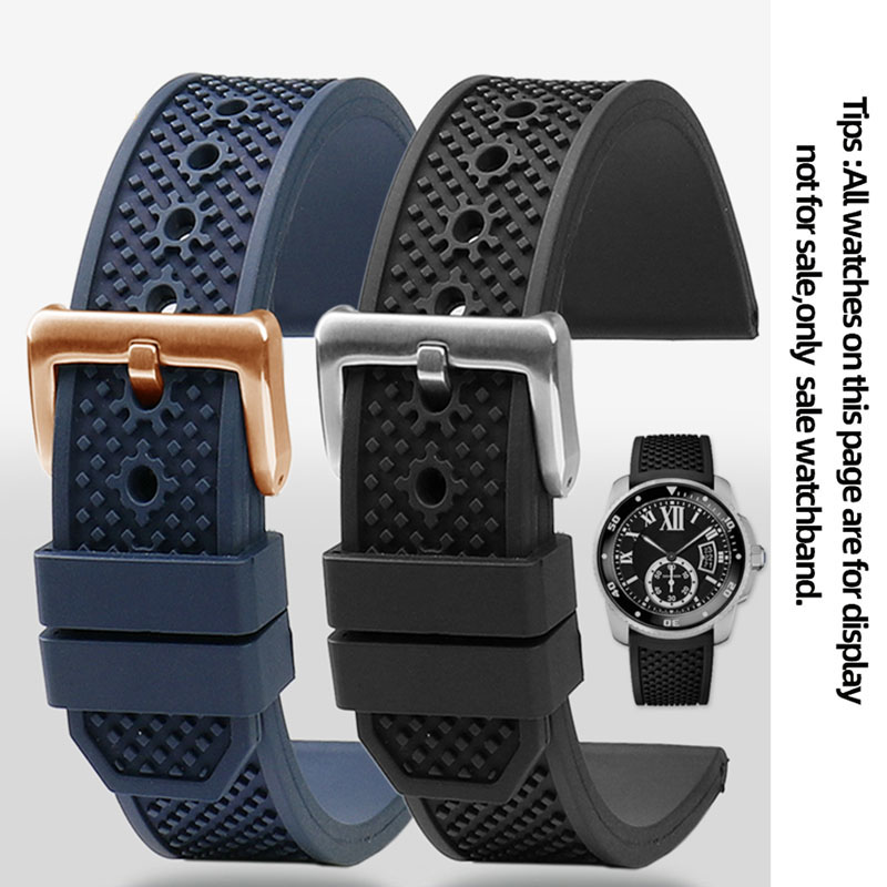 Fluororubber Watch Strap 23mm  - Cartier Watch Tank review and price