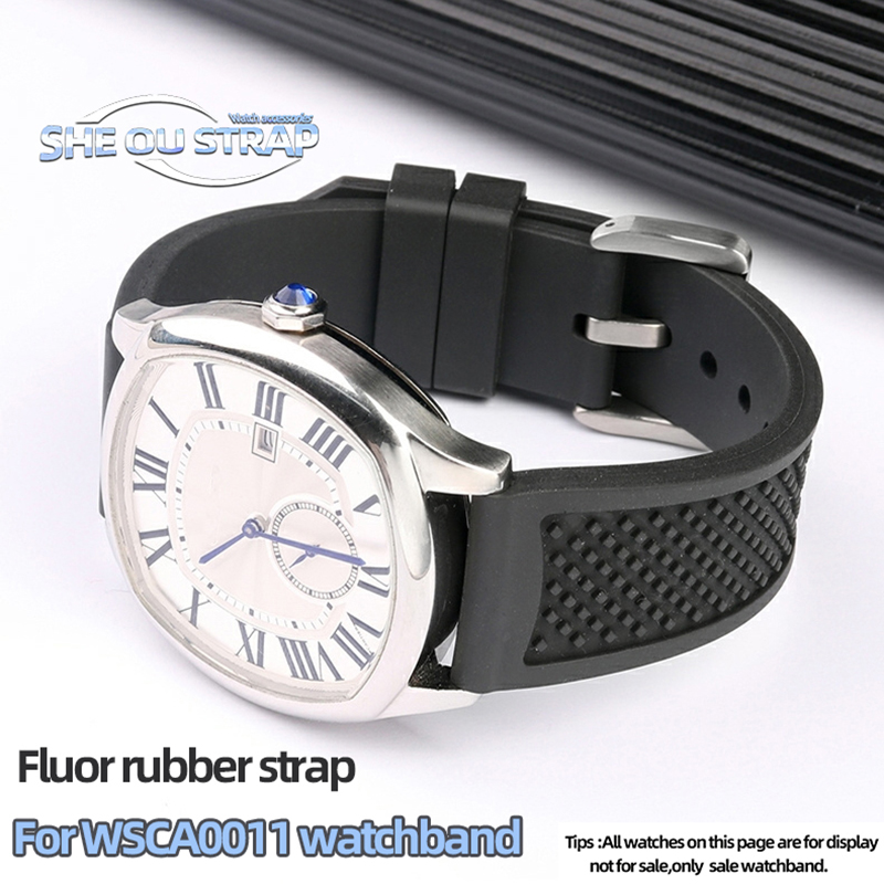 Fluororubber Watch Strap 23mm  - Cartier Watch Tank review and price
