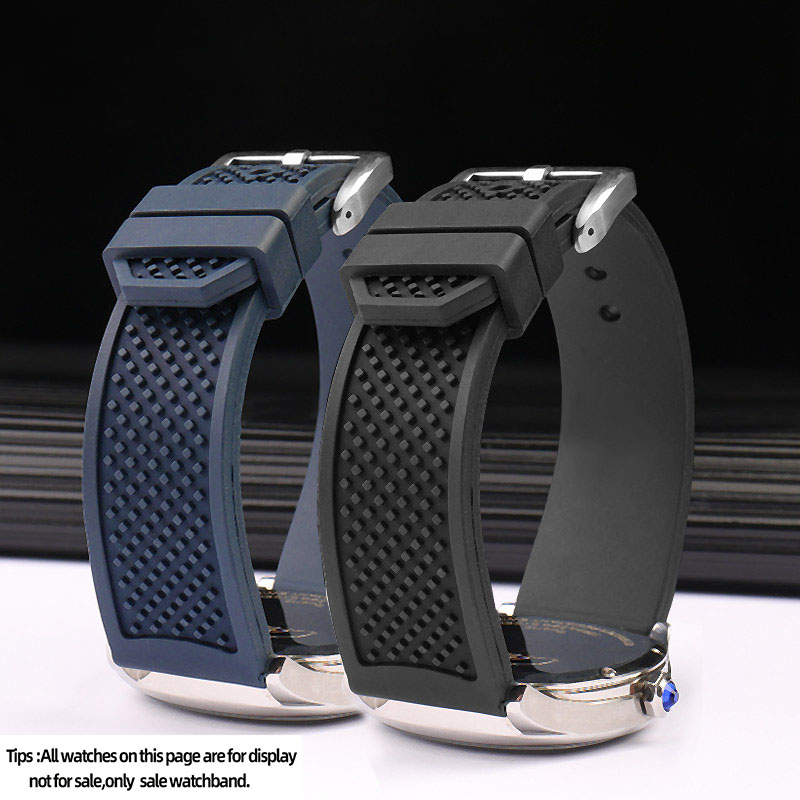 Fluororubber Watch Strap 23mm  - Cartier Watch Tank review and price
