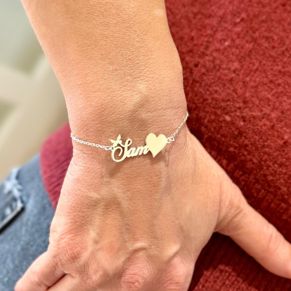 Custom Butterfly Name Bracelet - Butterfly Clasp Deployant review and price