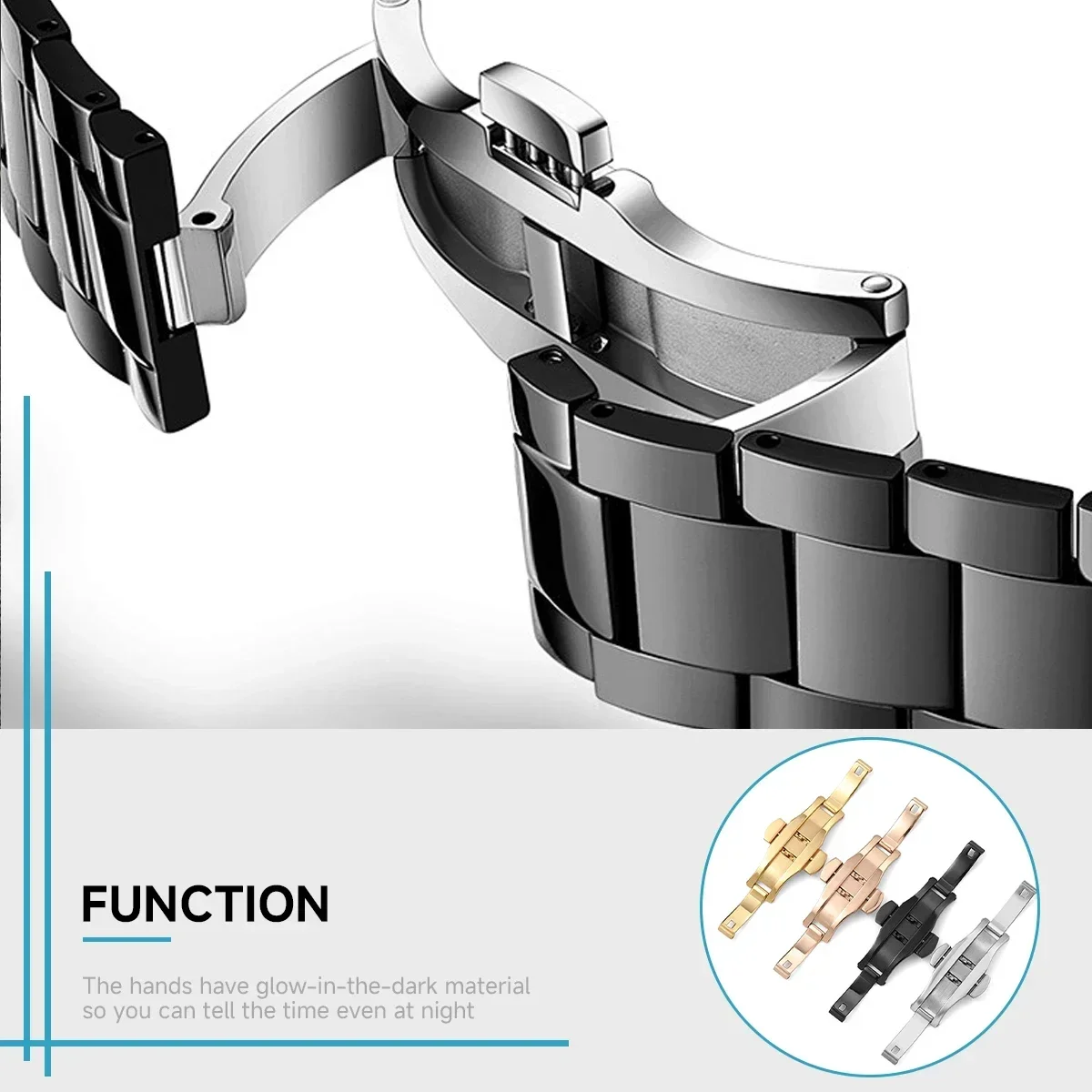 Stainless Steel Butterfly Depl - Butterfly Clasp Deployant review and price